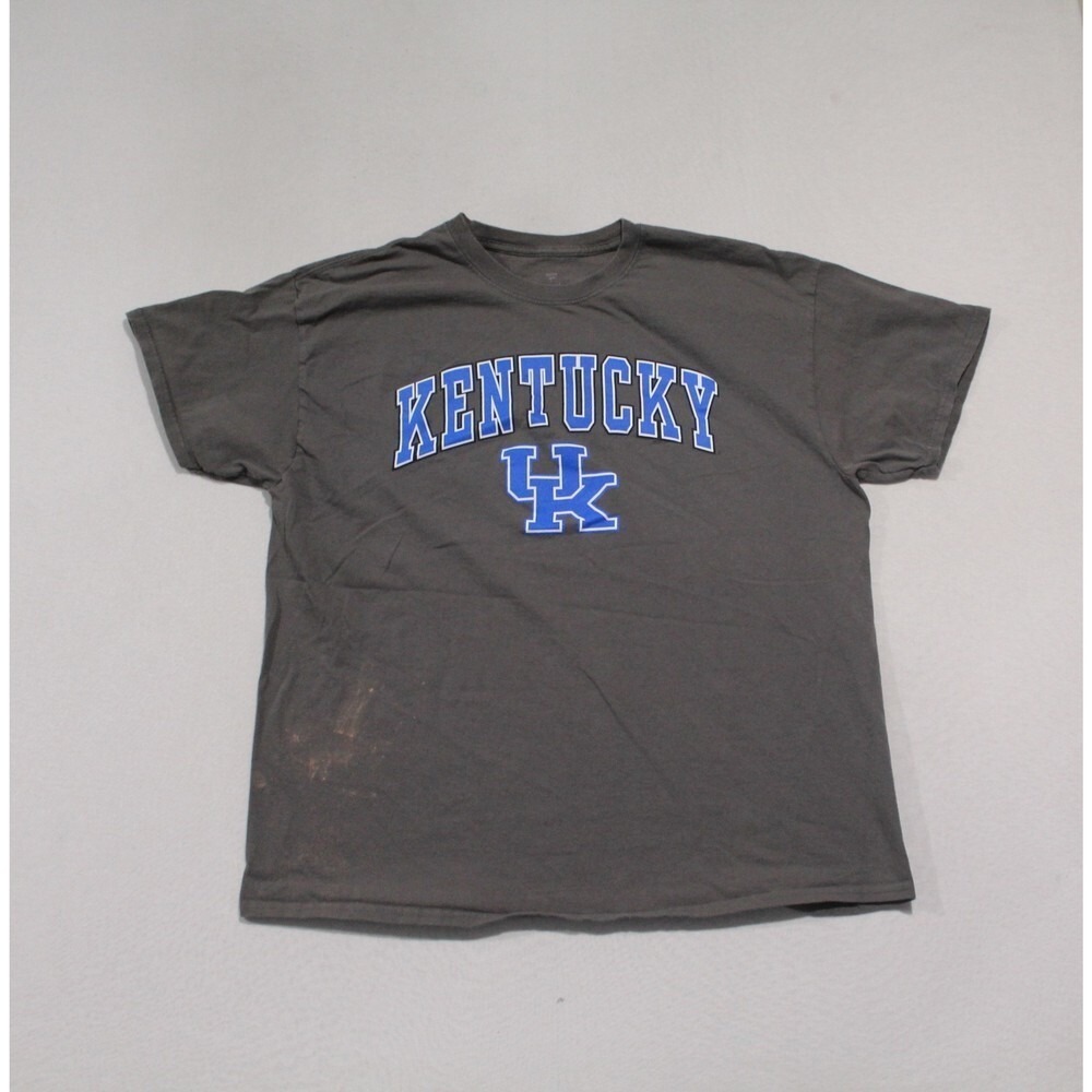Fanatics Men Gray Tee Shirt Kentucky UK NCAA Size XL Stains